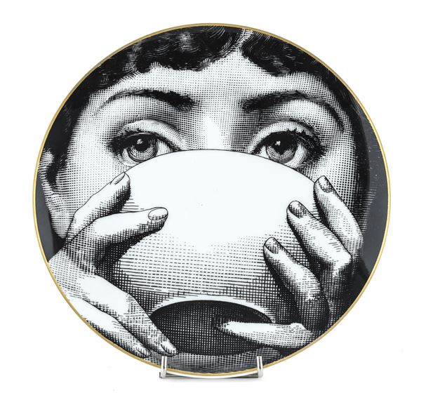 PIATTO DI PIERO FORNASETTI, ANNI '80