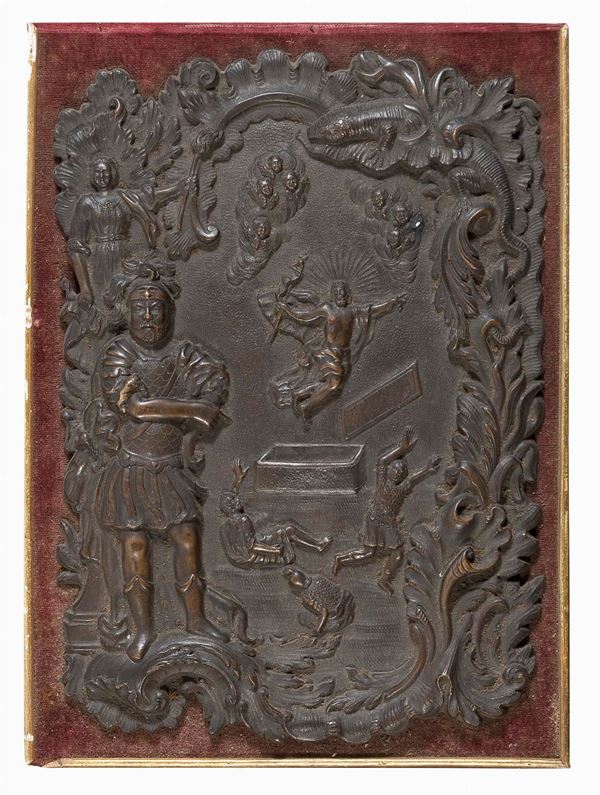 BASSORILIEVO ASCENZIONE IN BRONZO