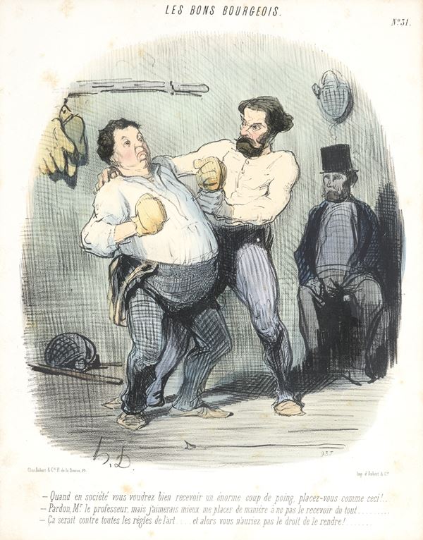 TRE STAMPE A COLORI DI HONORÈ DAUMIER