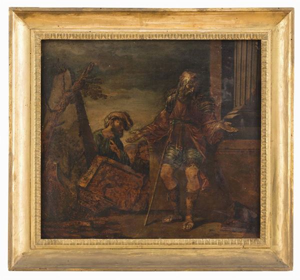 DIPINTO EPISODIO STORICO DI PITTORE ROMANO