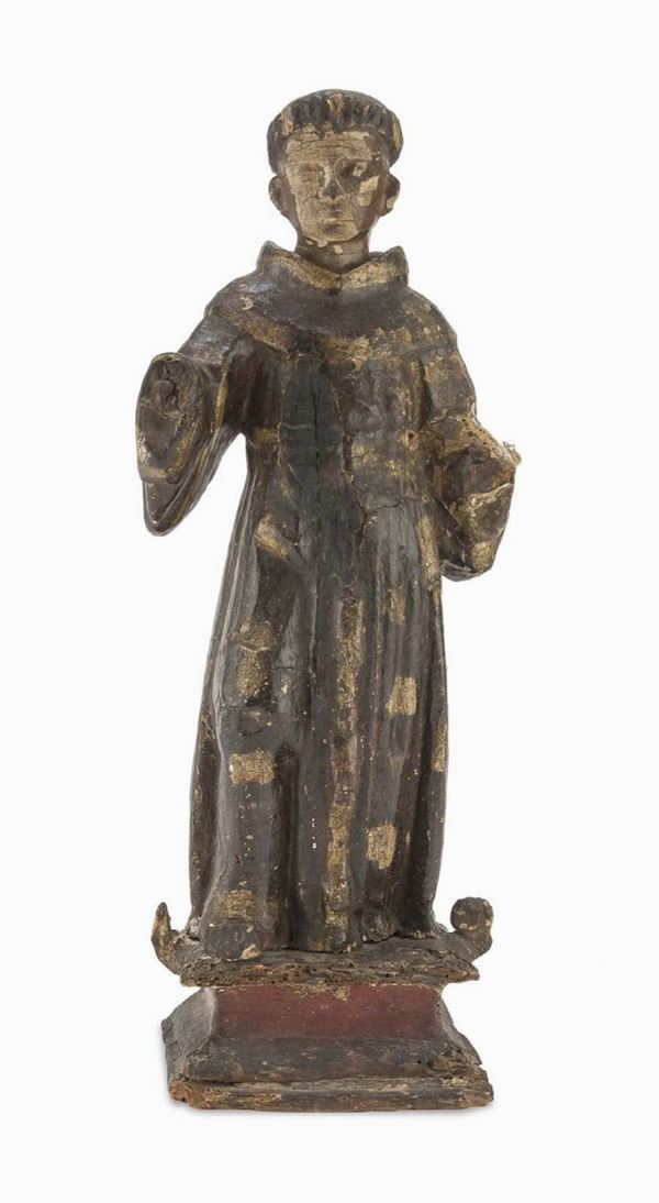 SAN FRANCESCO IN LEGNO LACCATO ITALIA CENTRALE