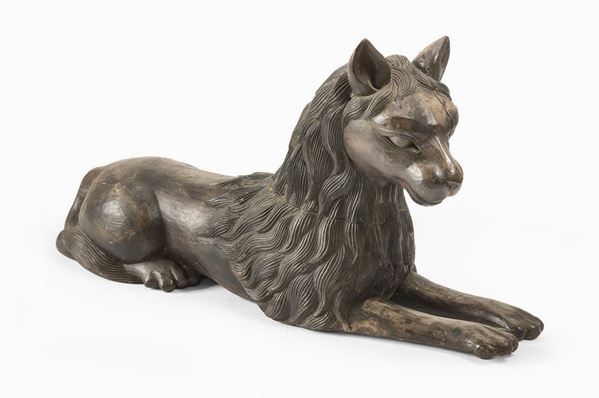 SCULTURA DI CANE ARTE COLONIALE