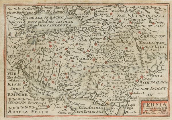 INCISIONE PERSIA DI SCUOLA INGLESE