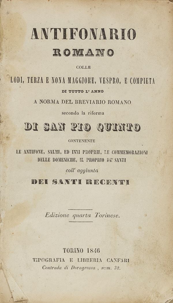 VOLUME ANTIFONARIO ROMANO