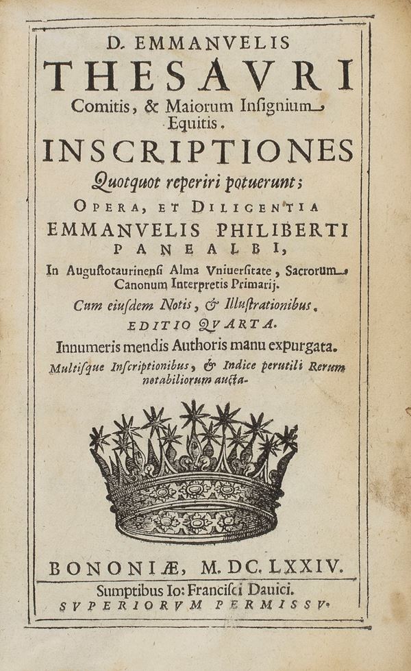 SEICENTINA THESAURI INCRIPTIONES