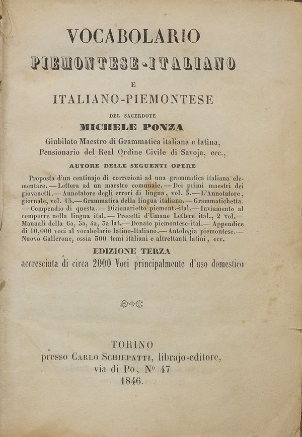 VOCABOLARIO PIEMONTESE - ITALIANO