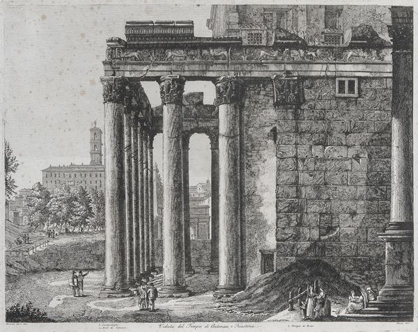COPPIA DI INCSIONI ROMA DI LUIGI ROSSINI
