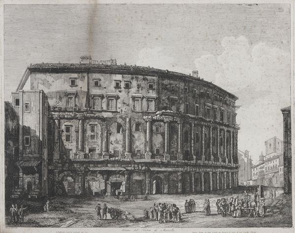 COPPIA DI INCISIONI ROMA DI LUIGI ROSSINI