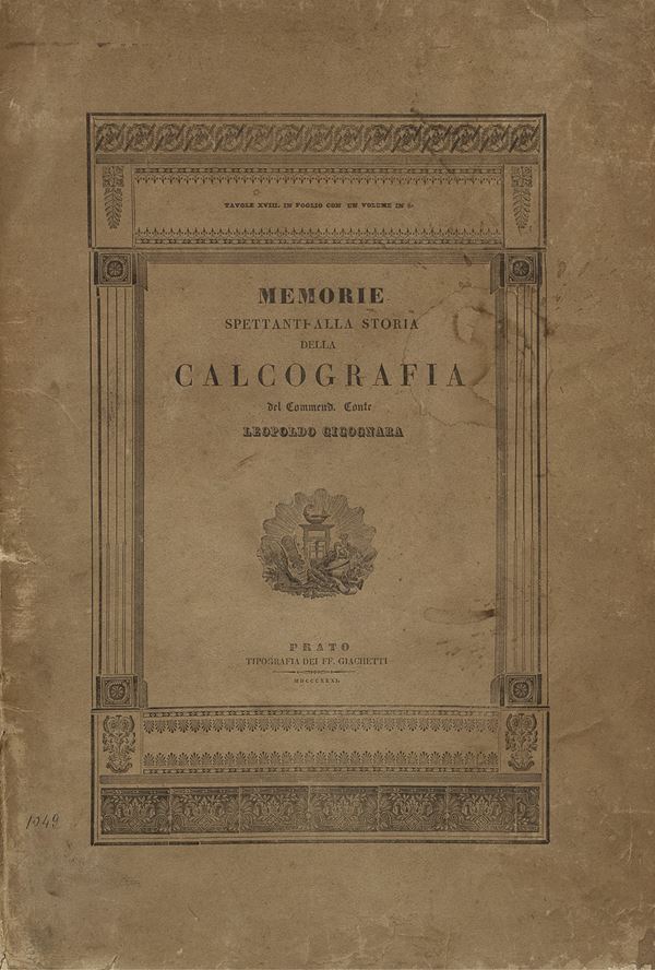 CARTELLA CALCOGRAFIA CON INCISIONI DI L. CICOGNARA