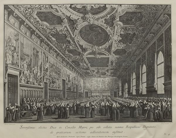 QUATTRO STAMPE ANASTATICHE DAL CANALETTO