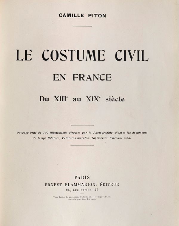 VOLUME COSTUMI CIVILI IN FRANCIA