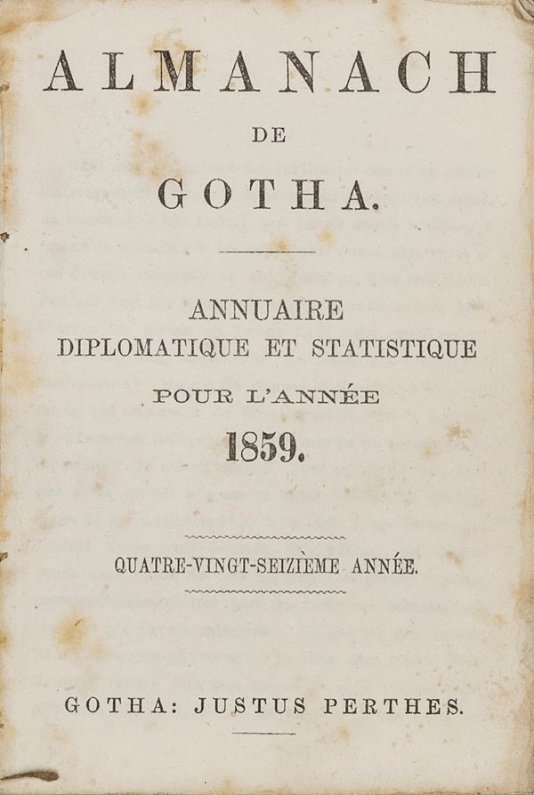 DUE ALMANACCHI ARALDICA 1859 E 1880