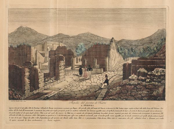 QUATTRO INCISIONI POMPEI E ERCOLANO
