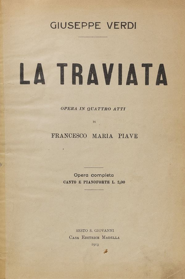SPARTITO LA TRAVIATA