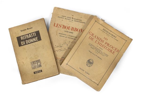 TRE VOLUMI STORIA E BIOGRAFIE