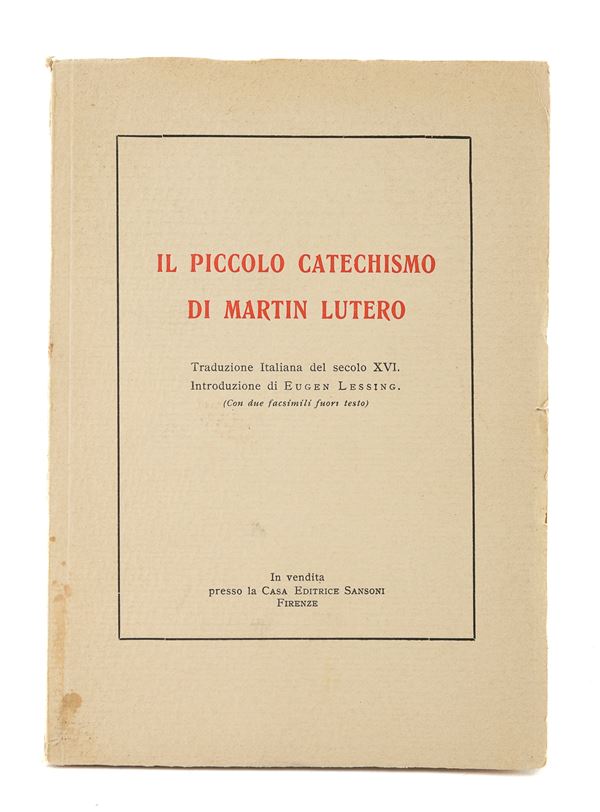 UN OPUSCOLO MARTIN LUTERO