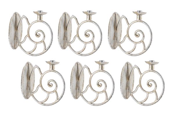 SEI APPLIQUES IN METALLO