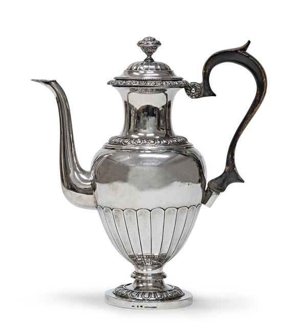 CAFFETTIERA IN ARGENTO, PUNZONE SVEZIA 1837