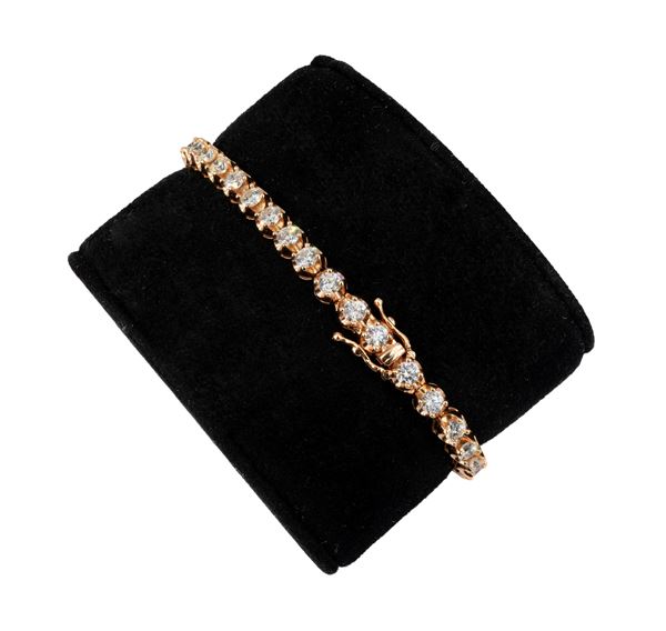 BRACCIALE TENNIS CON DIAMANTI TAGLIO BRILLANTE