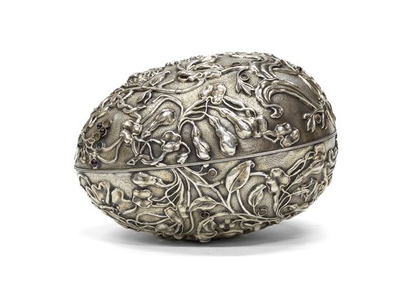 UOVO IN ARGENTO, PUNZONE MOSCA 1892