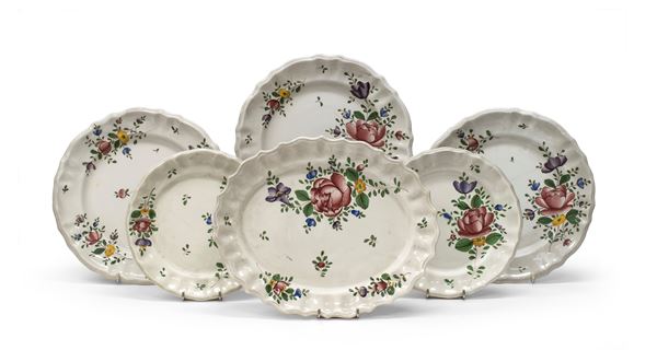 SEI PIATTI IN MAIOLICA, PAGANI VECCHIA LODI