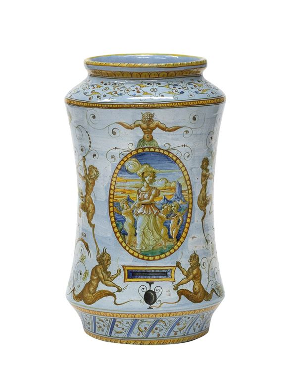 ALBARELLO IN CERAMICA, PROBABILMENTE CANTAGALLI