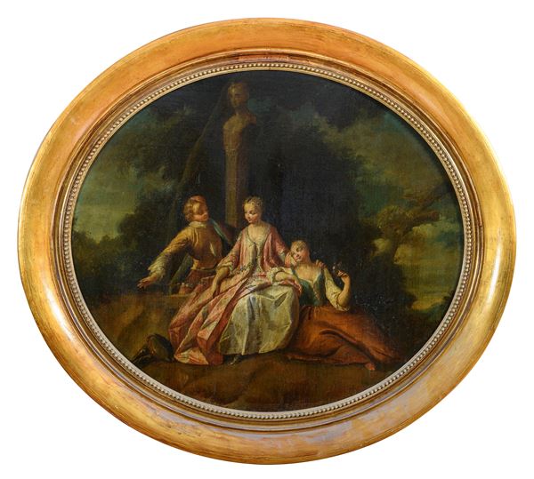 SCENA DI CORTEGGIAMENTO ATTRIBUTITA A NICOLAS LANCRET
