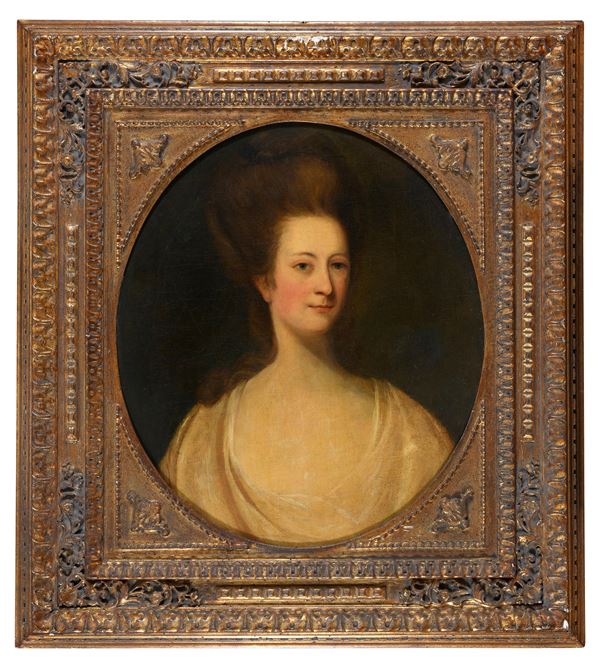 RITRATTO DI GENTILDONNA DI PITTORE INGLESE DEL SETTECENTO