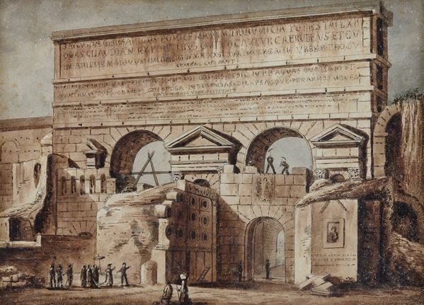 SEPPIA ARCO ROMANO CON VISITA DI PONTEFICE