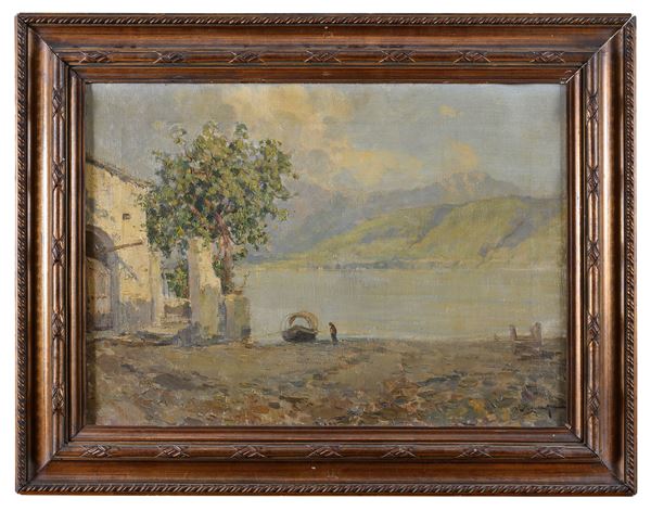 DIPINTO VEDUTA DI LAGO DI ERNESTO RIGAMONTI