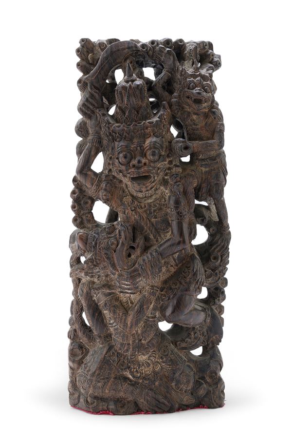 SCULTURA BARONG IN LEGNO, BALI XX SECOLO
