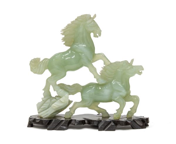 SCULTURA IN SERPENTINO, CINA XX SECOLO
