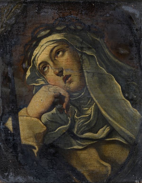 DIPINTO MATER DOLOROSA DI PITTORE ITALIA CENTRALE DEL SEICENTO