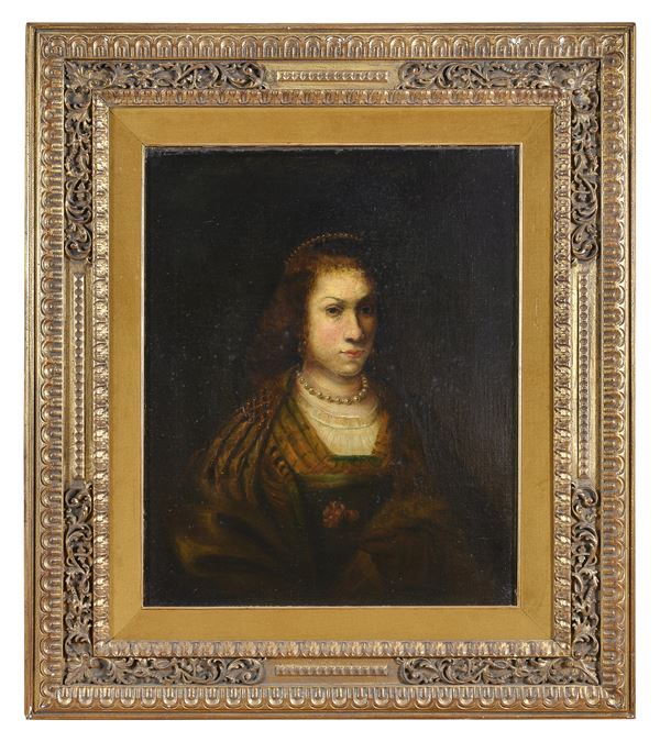 DIPINTO NOBILDONNA DI SEGUACE DI REMBRANDT