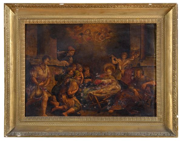 NATIVITÁ DI PITTORE VENETO DEL SEICENTO