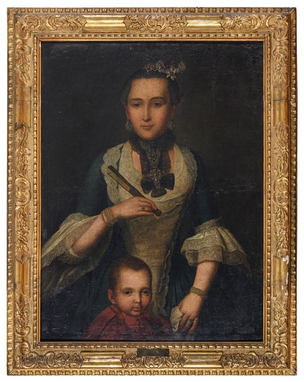 GENTILDONNA CON BIMBO ATTRIBUITO A GIUSEPPE BONITO