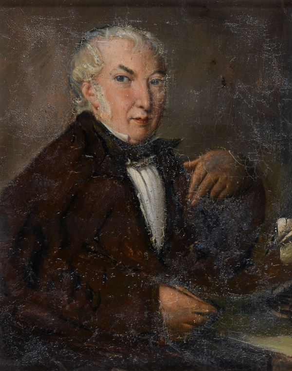 DIPINTO RITRATTO DI NOTABILE OTTOCENTESCO