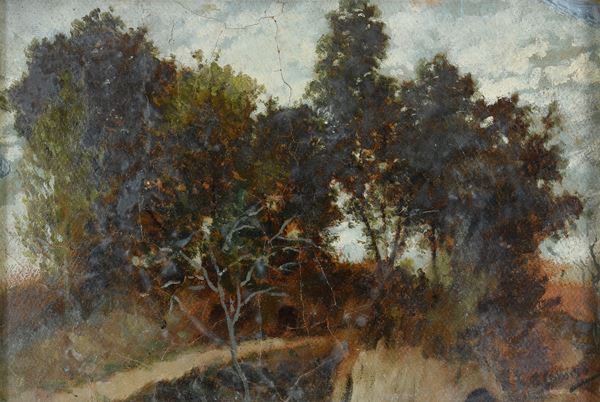 DIPINTO ALBERI IN COLLINA DI GIUSEPPE CASCIARO