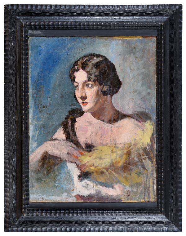 DIPINTO DOUBLE-FACES FANCIULLA E NUDO