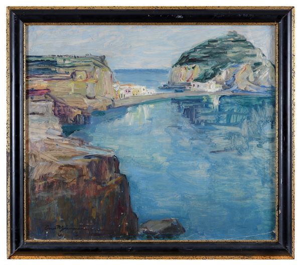 DIPINTO VEDUTA DI ISCHIA DI ERNST ZIMMERMANN