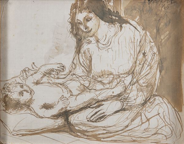 DISEGNO DONNA CON BAMBINO