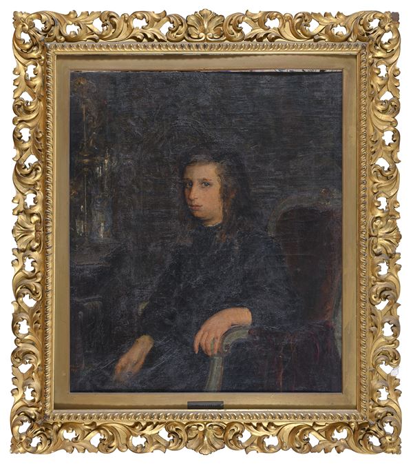 RITRATTO DI FANCIULLA IN INTERNO DI FERRUCCIO FERRAZZI
