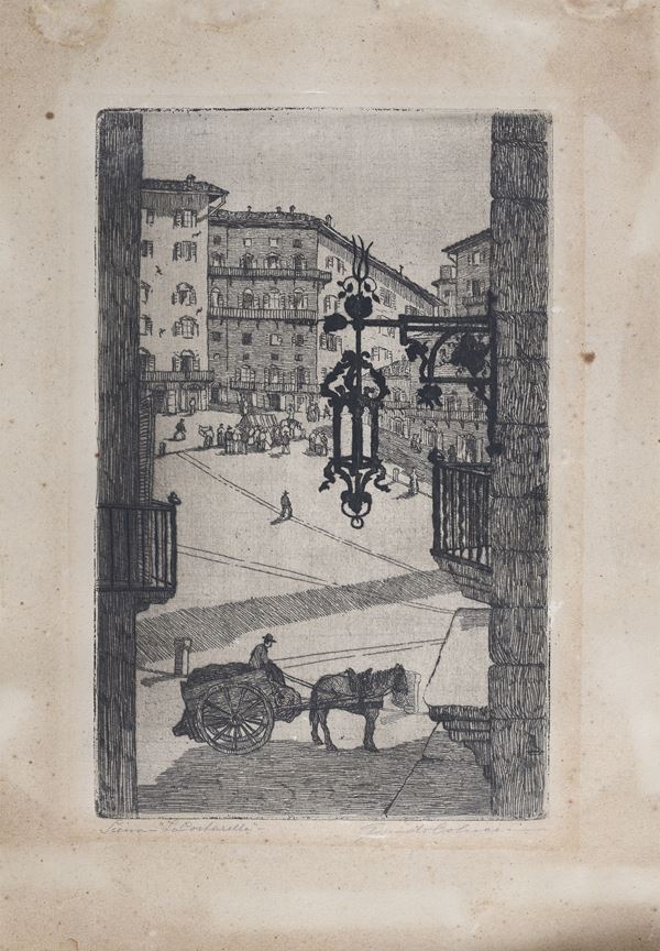 ACQUAFORTE SIENA DI GUIDO COLUCCI, ANNI '20