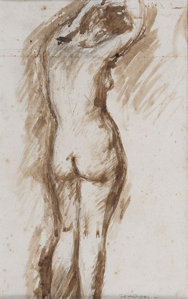 DISEGNO NUDO DI GIUSEPPE TAMPIERI, ANNI '40