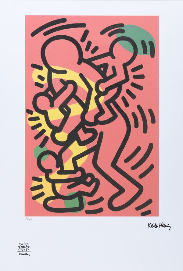 LITOGRAFIA OFFSET D'APRES DI KEITH HARING