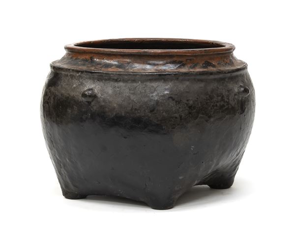 CACHEPOT IN PAPIER-MACHÈ, ESTREMO ORIENTE
