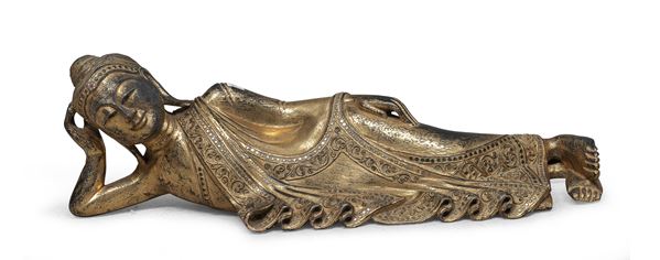 SCULTURA IN LEGNO DORATO, TAILANDIA XX SECOLO