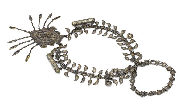 COLLANA BERBERA IN METALLO ARGENTATO, INIZI XX SECOLO
