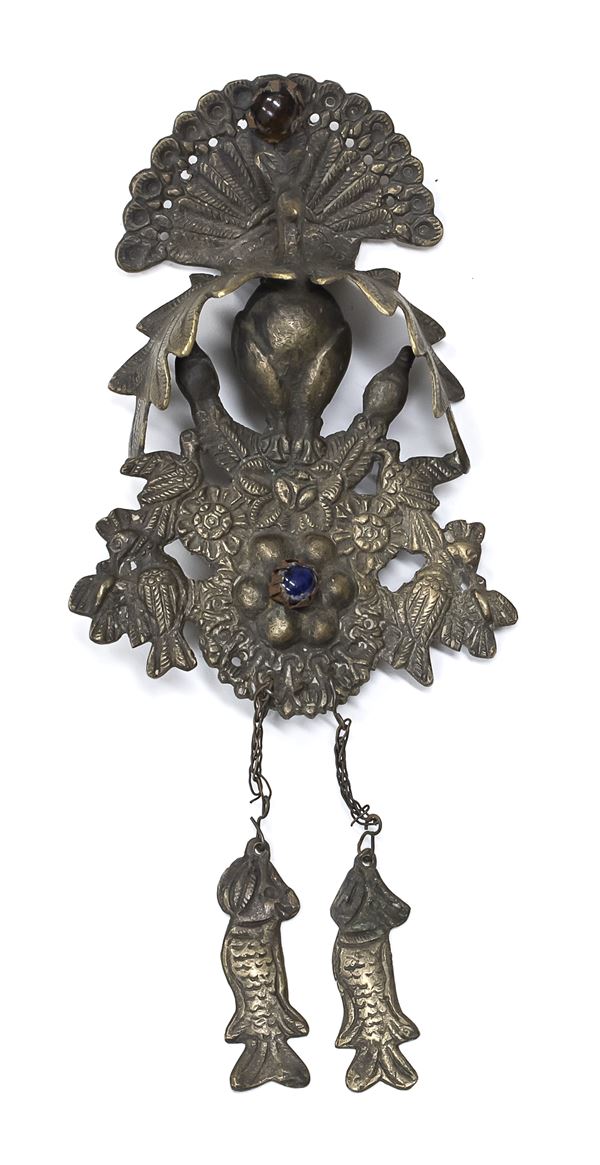 SPILLA DIADEMA IN METALLO DORATO, INDIA O BIRMANIA