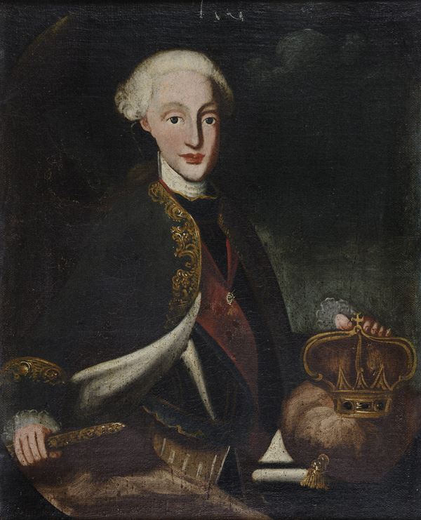 COPPIA RITRATTI DI FERDINANDO IV E CAROLINA D'ASBURGO